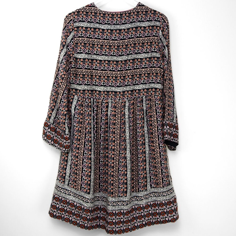 Anthropologie Maeve Naomi Embroidered Tunic Dress Sequins Black Pattern Size XS - Picture 2 of 9